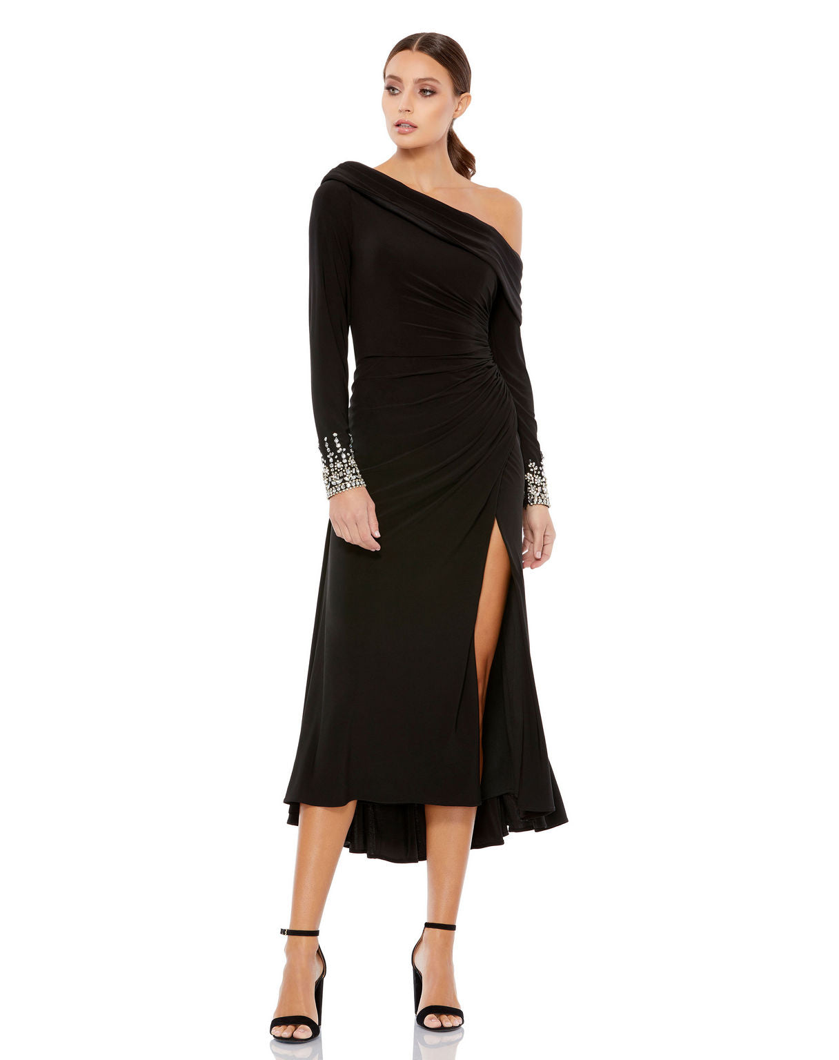 Mac Duggal 264851 Fitted Formal Cocktail Midi Dress