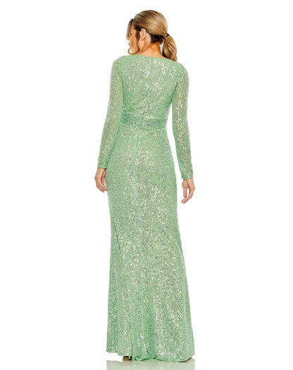 Formal Dresses Prom Long Sleeve Formal Dress Green
