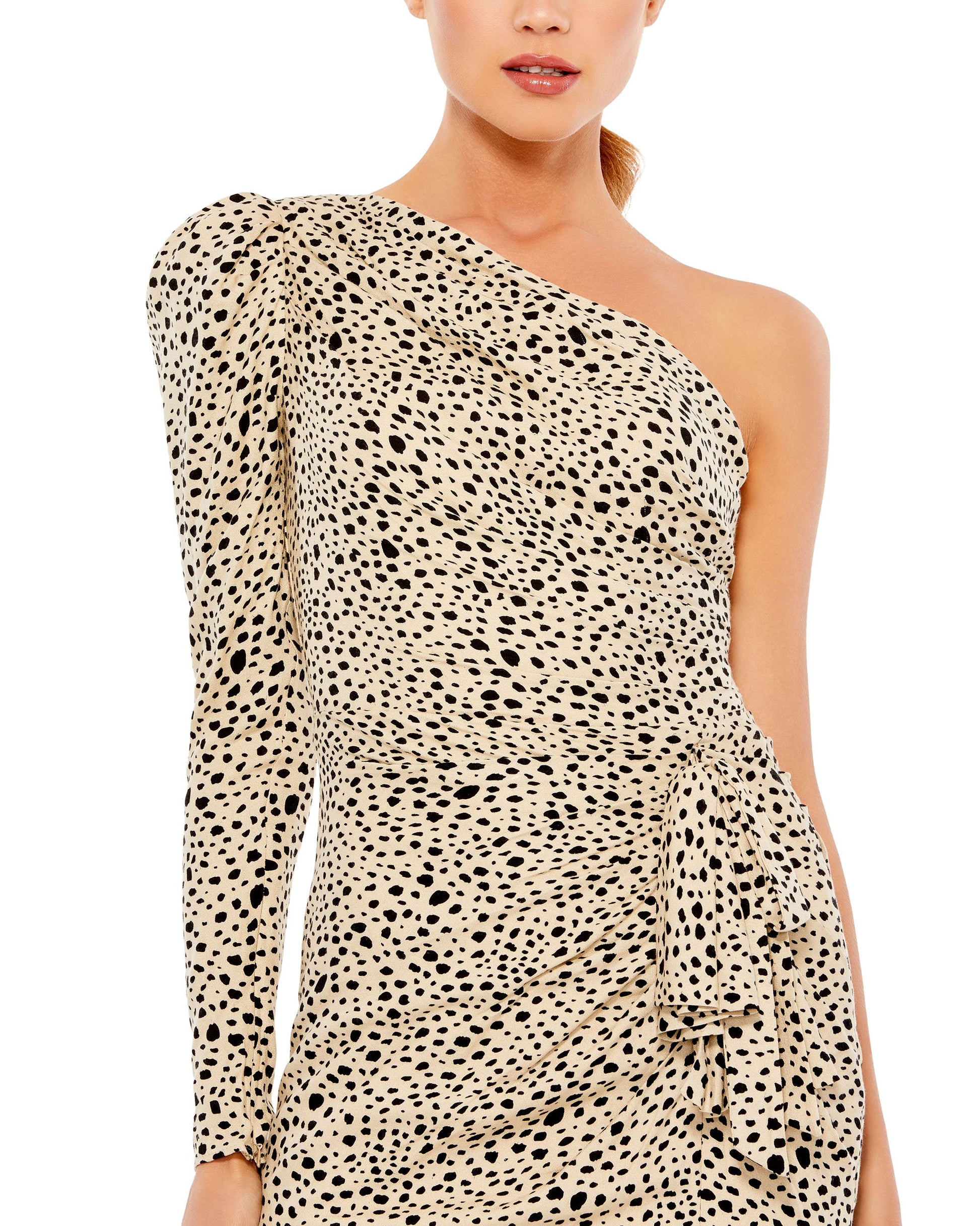 Mac Duggal 26507 Printed Draped Short Mini Dress