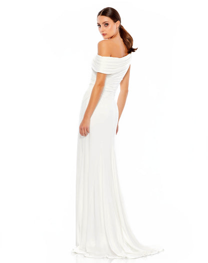 Formal Dresses Prom Long One Shoulder Formal Gown White