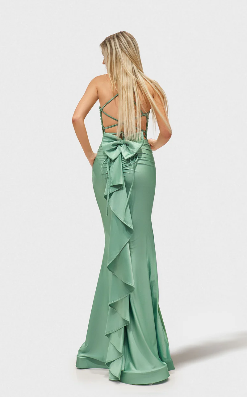 Jessica Angel 2651 Mermaid Fit Long Formal Slit Prom Dress