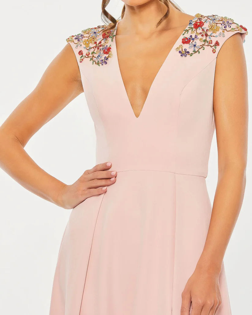 Mac Duggal Prom Long Floral Beaded Dress 26540 - The Dress Outlet