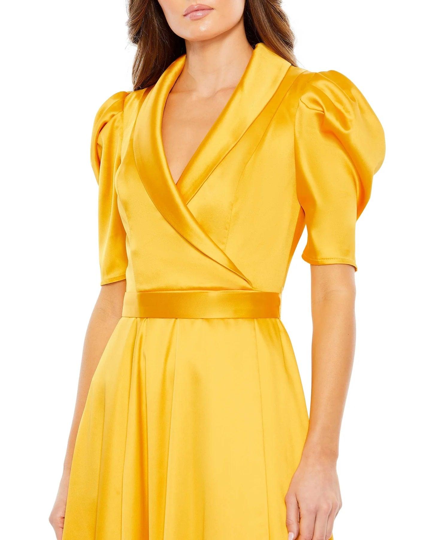 Mac Duggal 26628 Short Sleeve Tea Length Dress Sale