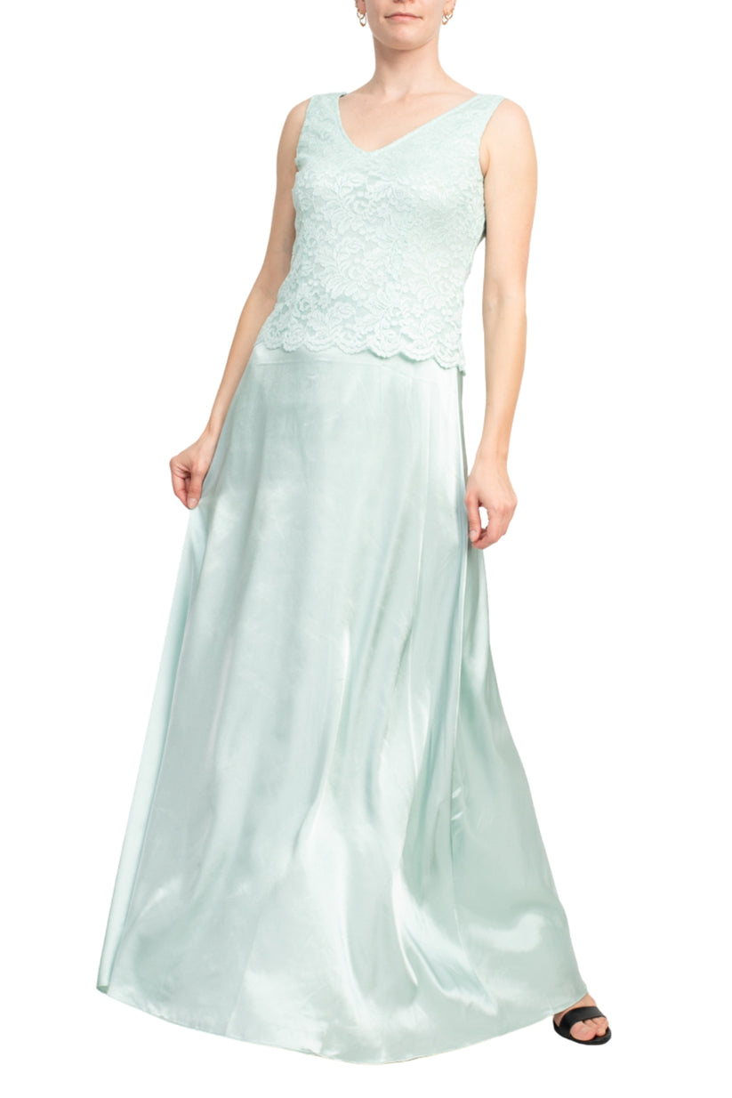 Marina 267234 Long Formal Mother of the Bride Lace Jacket Dress