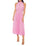 Cocktail Dresses Pleated Midi Length A Line Cocktail Dress Pink