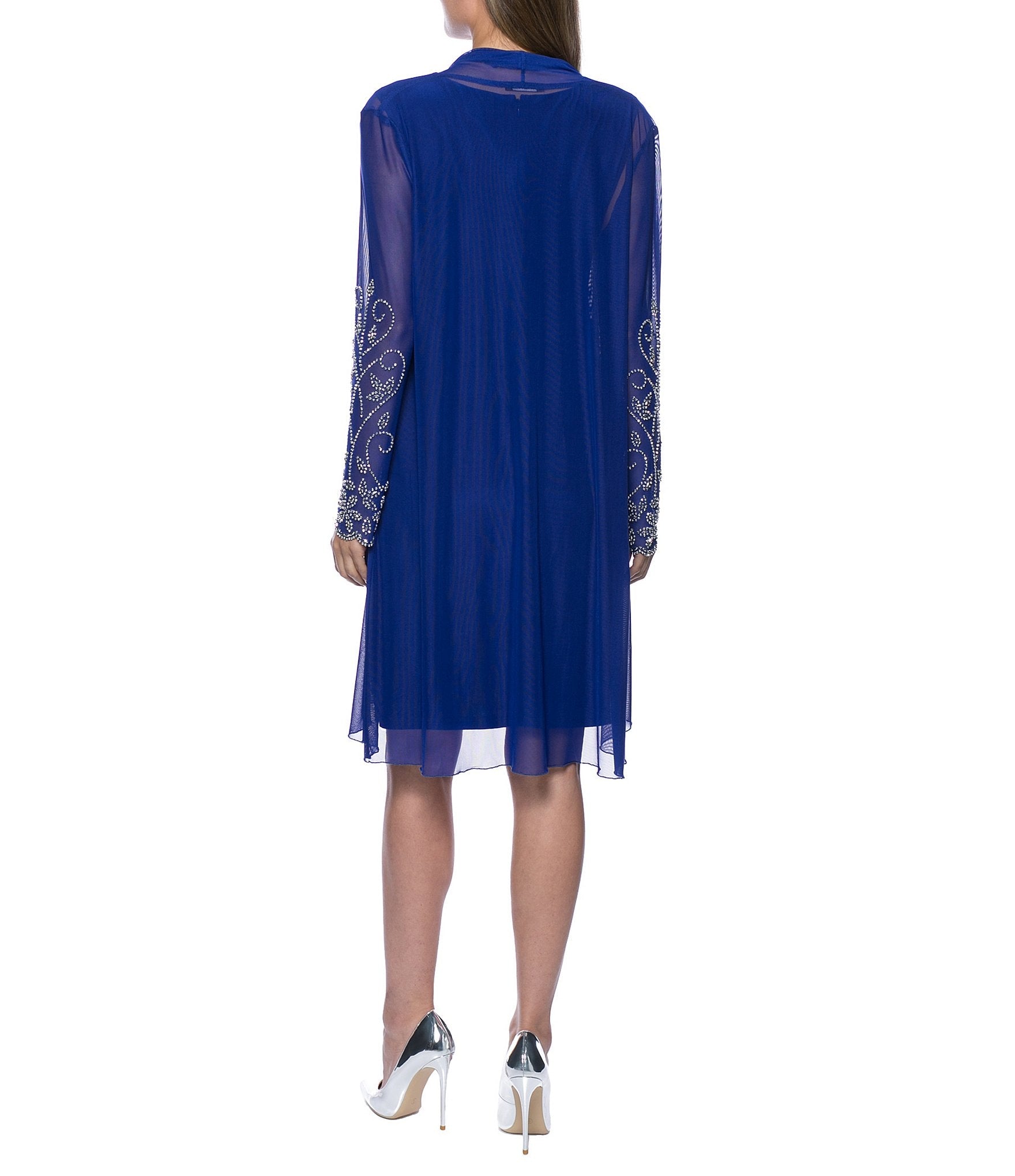Marina Short Sleeveless Bodycon Dress With Embellished Jacket