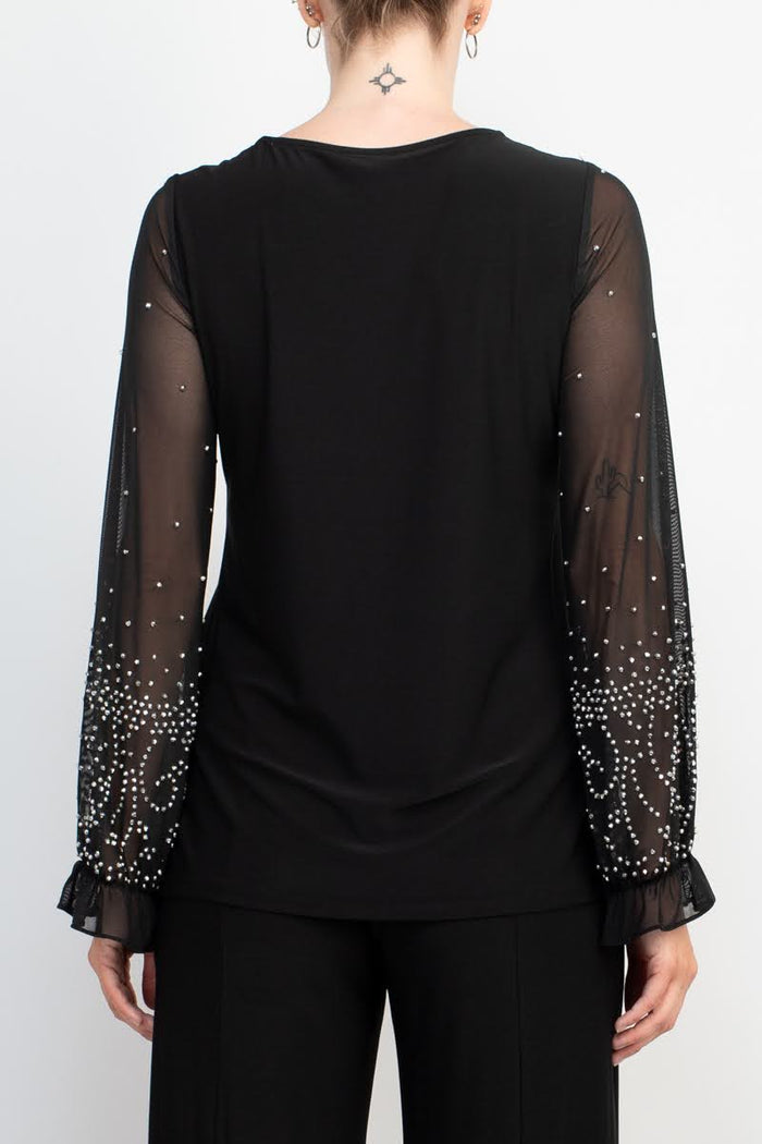 Pant Suit Long Two Piece Formal Mother of the Bride Pant Set BLACK