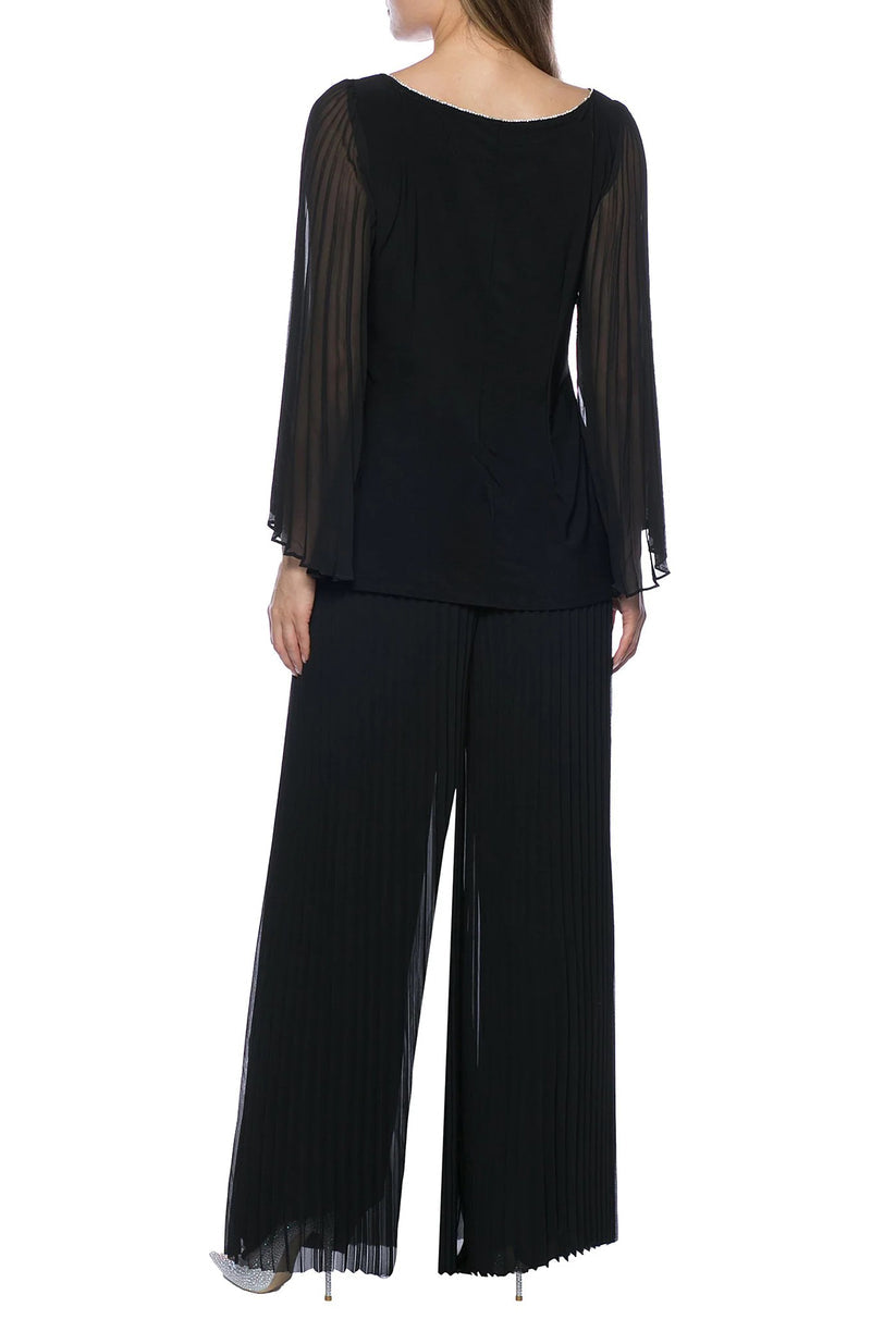 Marina 267576 Long Two Piece Pleated Formal Pant Suit