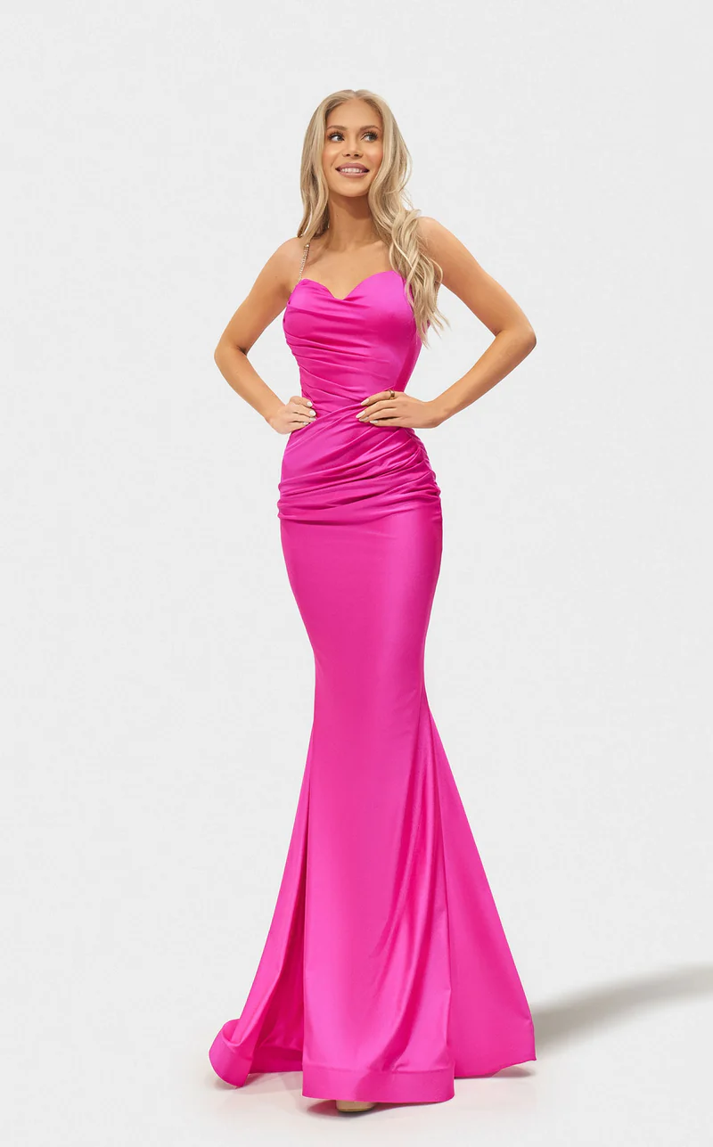 Jessica Angel 2676 Mermaid Fit Long Formal Pleated Prom Dress
