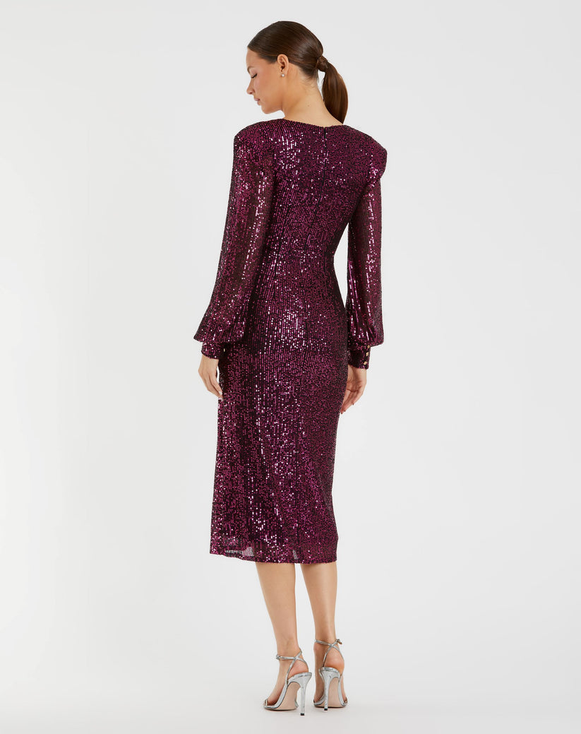 Mac Duggal 26866 Long Sleeve Fitted Short Dress