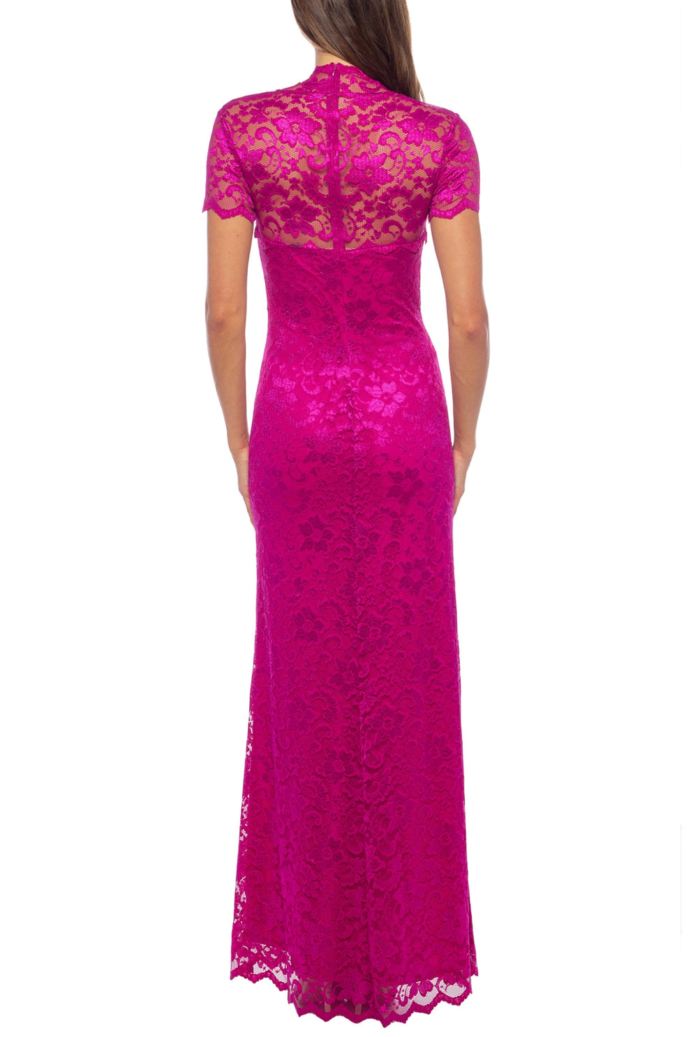 Marina 268726 A Line Long Lace Formal Evening Dress