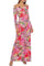 Formal Dresses Long Formal Floral Print Maxi Dress Pink Multi