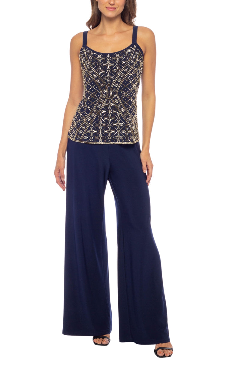 Marina 268767 Long Sequin Formal Jacket Pant Suit