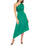 Cocktail Dresses Short Pleated Midi Length Cocktail Dress Kelly Green