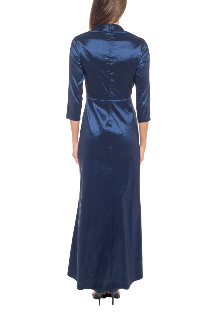 Formal Dresses Long Wrap Front Formal Dress  NAVY