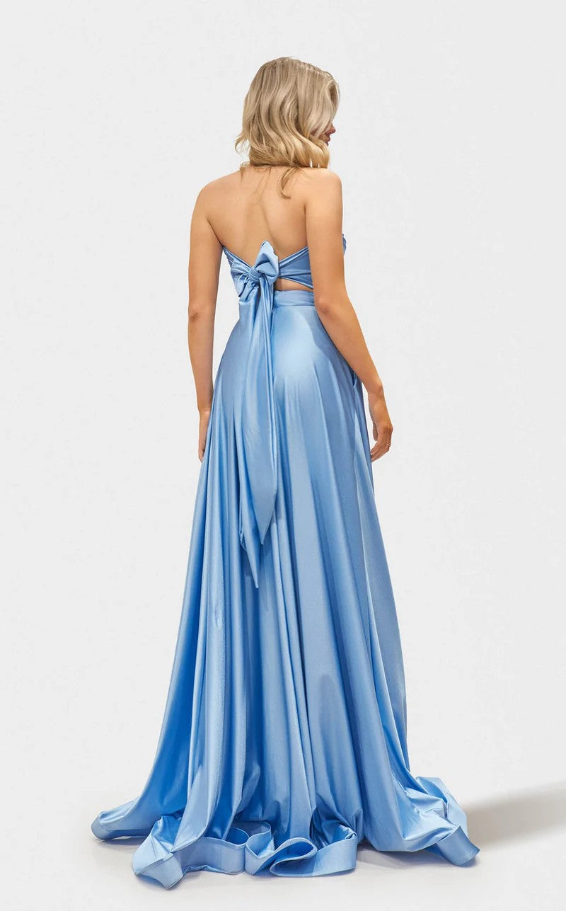 Jessica Angel 2688 Long Formal A Line Slit Pocket Prom Dress