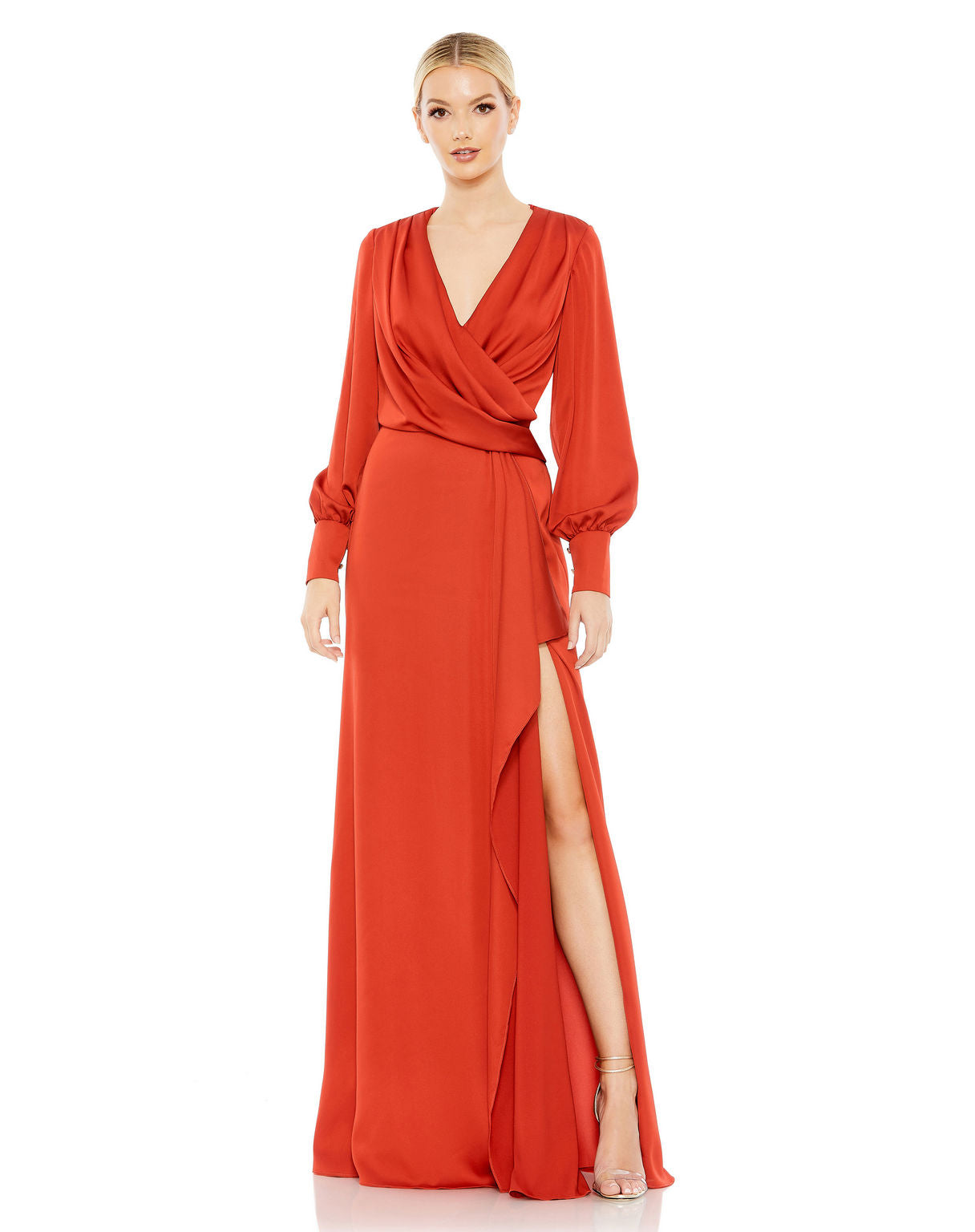 Formal Dresses Long Sleeve Formal Prom Dress Brick