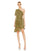 Cocktail Dresses High Low Ruffle Floral Print Cocktail Dress Black Multi