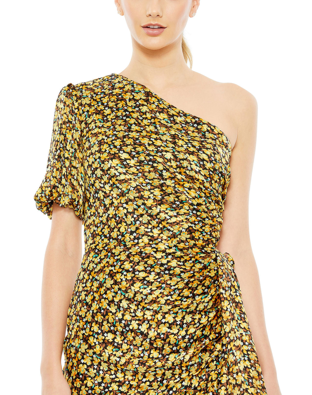 Mac Duggal 26905 High Low Floral Print Cocktail Dress
