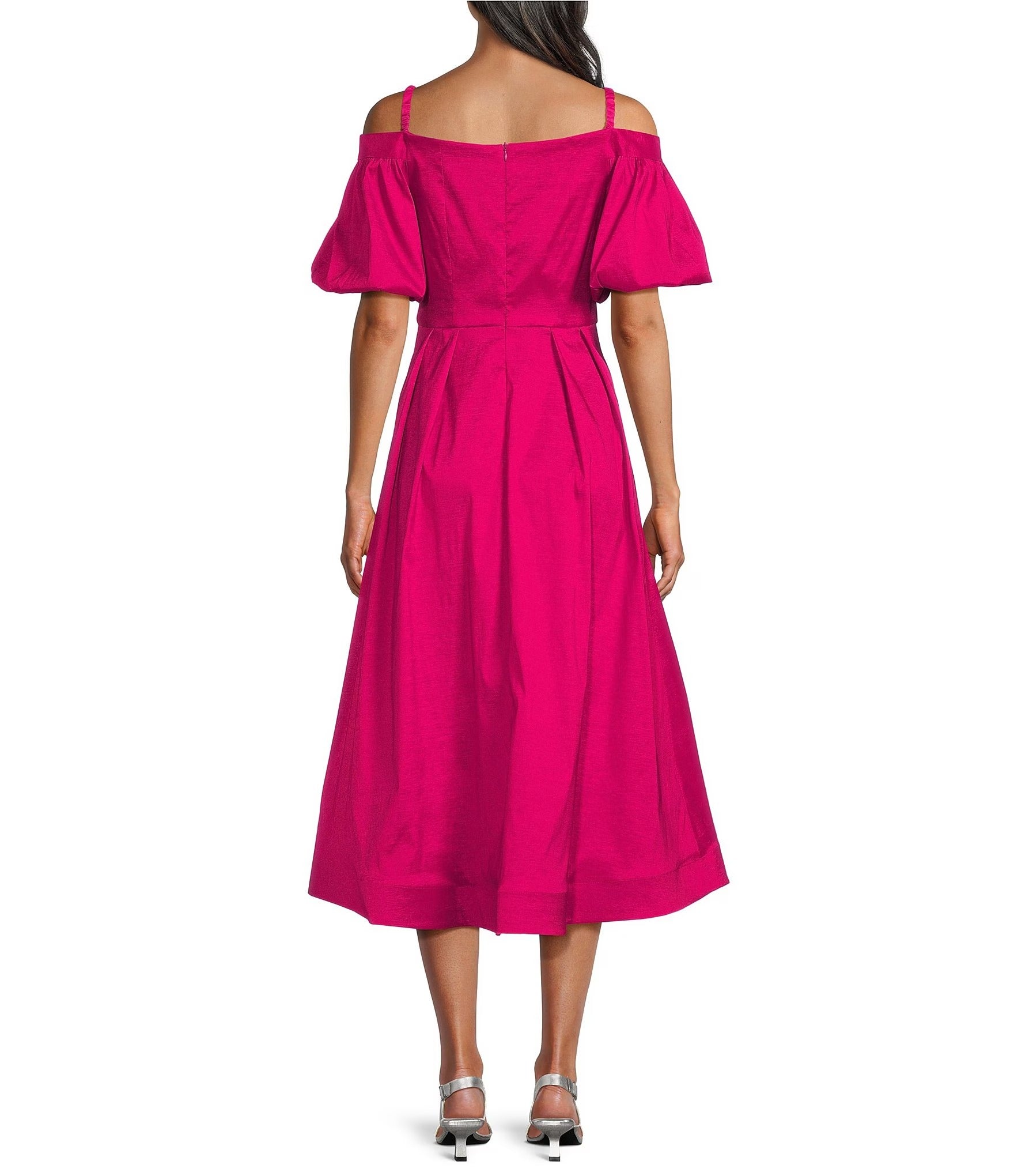 Cocktail Dresses Short Midi Length Cocktail Dress Fuchsia