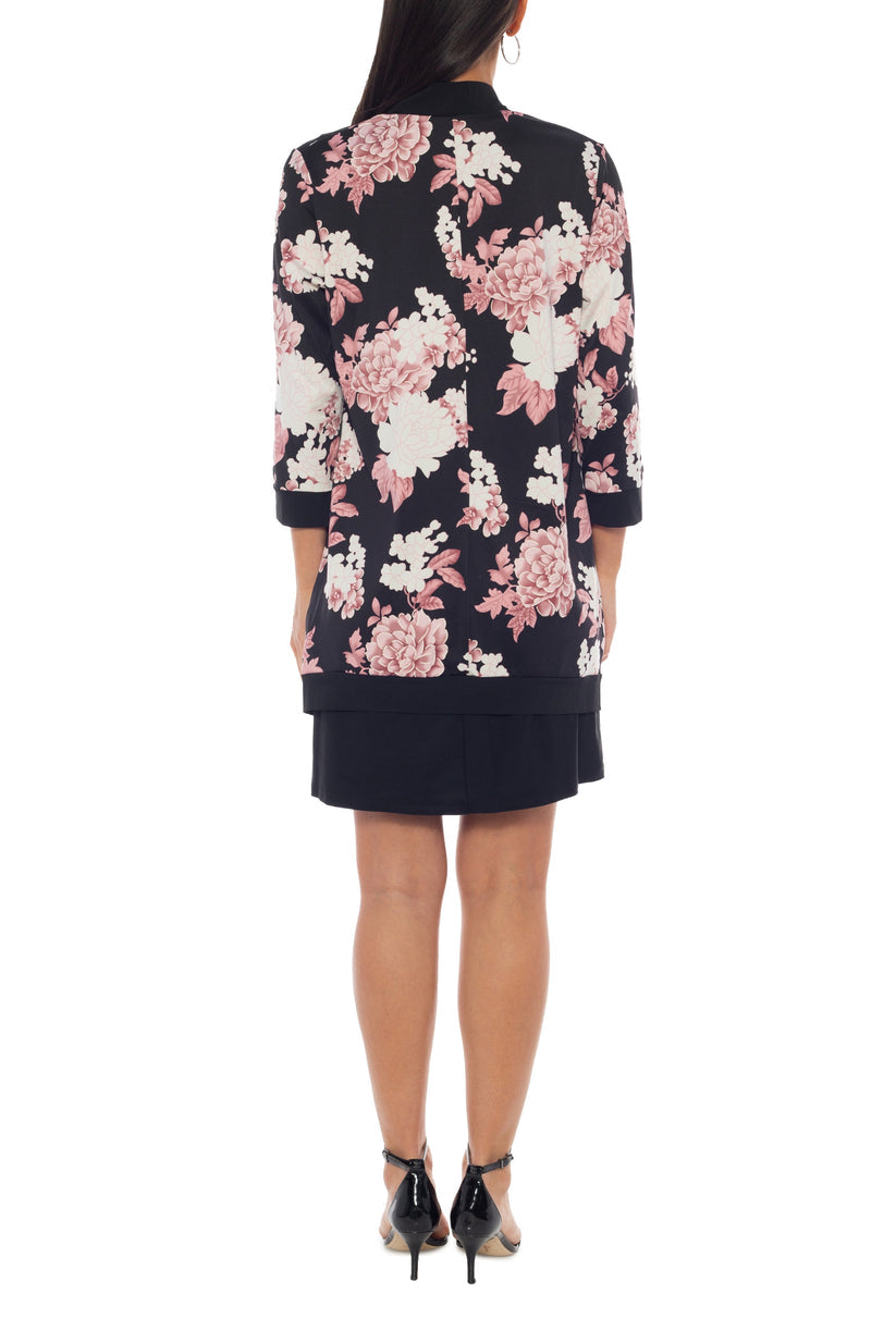 Marina 269194 Short Cocktal Floral Print Jacket Dress