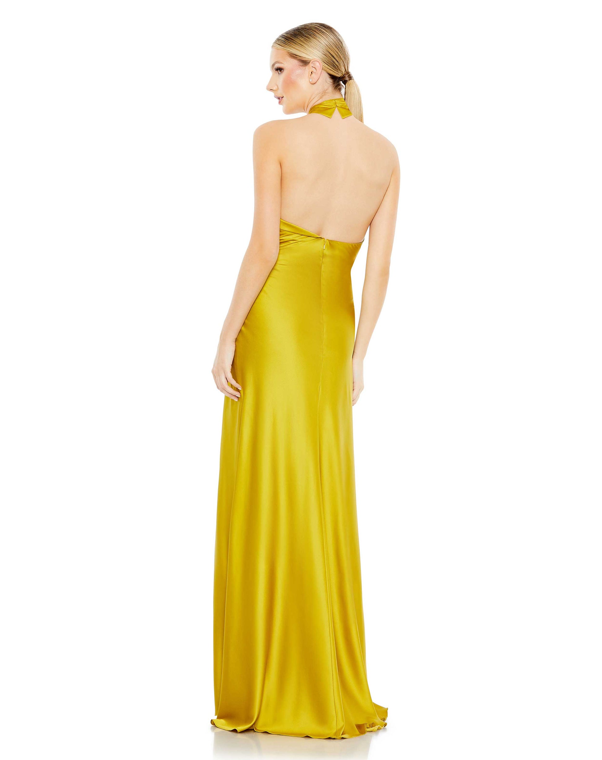 Mac Duggal 26925 Long Halter Formal Sexy Prom Dress