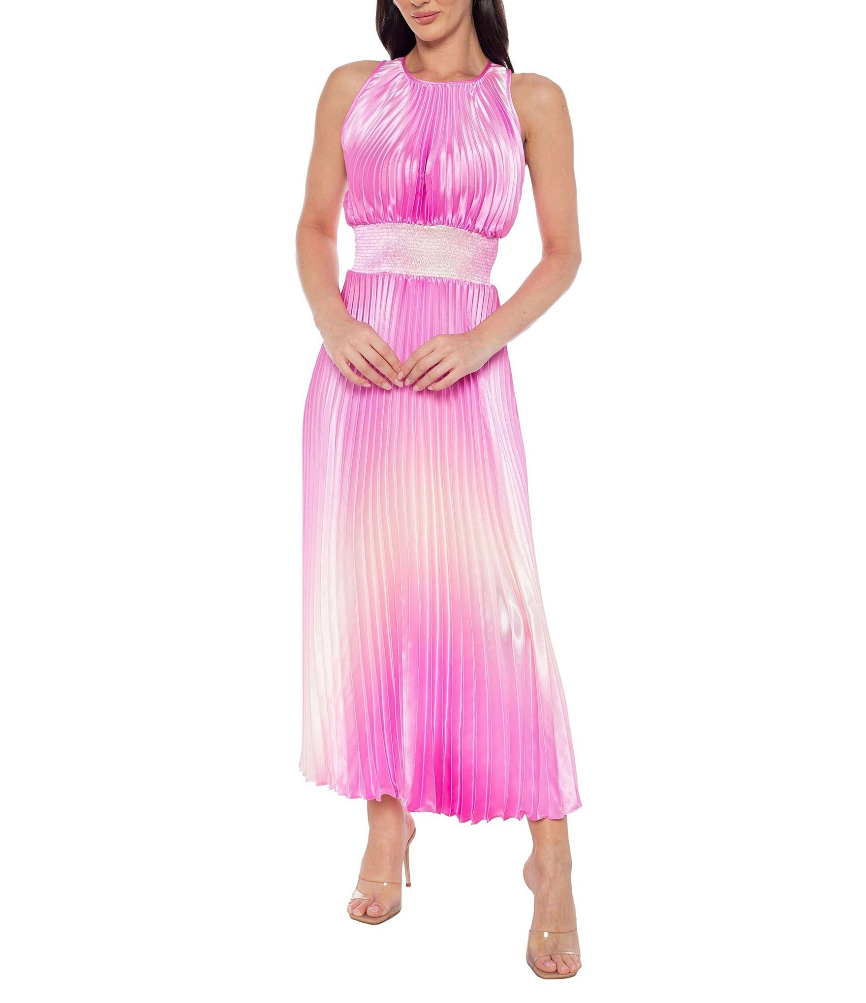 Marina 269274 Pleated Ombre A Line Formal Dress