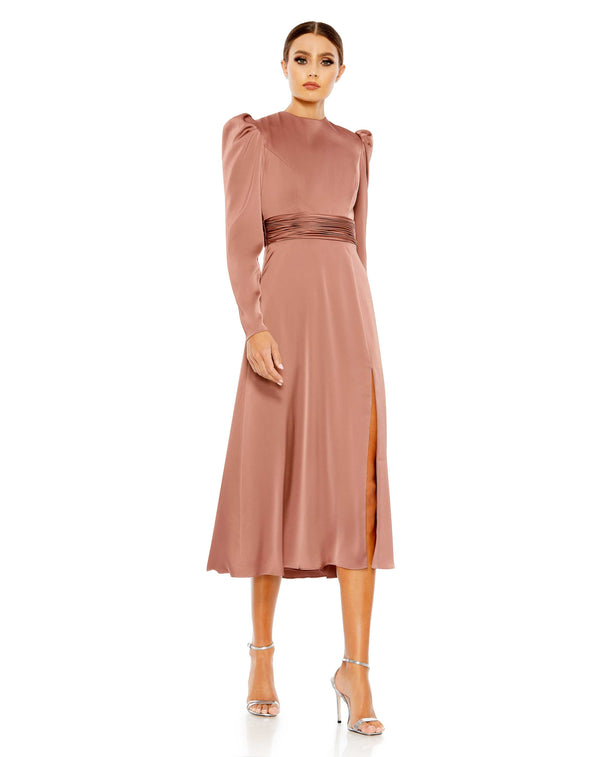 Formal Long Sleeve Dress Cocktail Midi Mac Duggal 26936