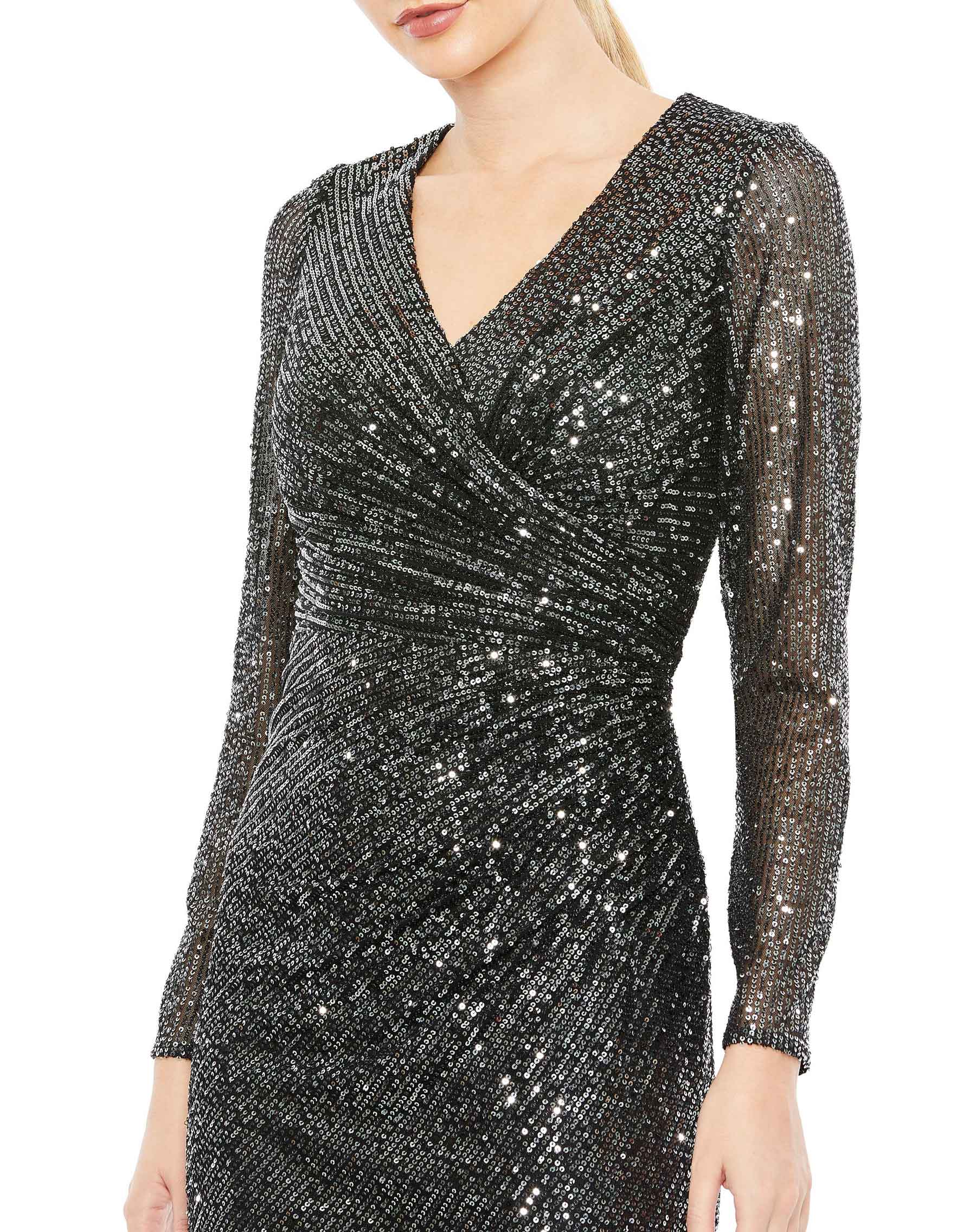 Mac Duggal 26940 Short Mother of the Bride Sequin Dress