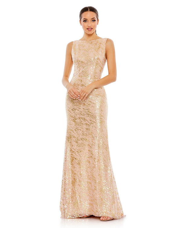 Sequin Long Prom Dress Fitted Formal Mac Duggal 26981