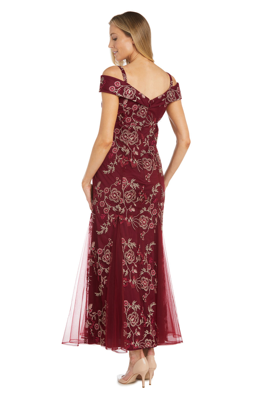 Floral Long Dress – Formal Evening – R&M Richards 2699