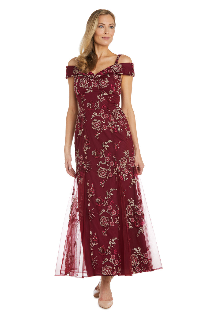 Floral Long Dress Formal Evening R&M Richards 2699