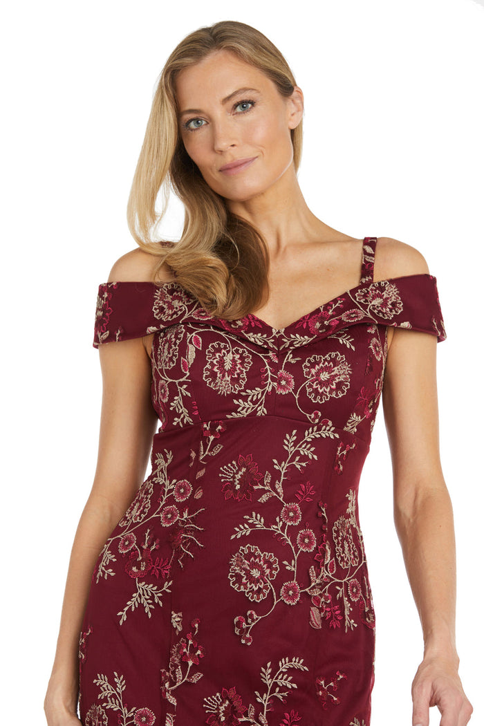 Floral Long Dress – Formal Evening – R&M Richards 2699