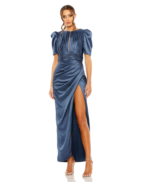 Long Pleated Bodice Formal Dress Pleated Bodice Formal Long Mac Duggal 27014