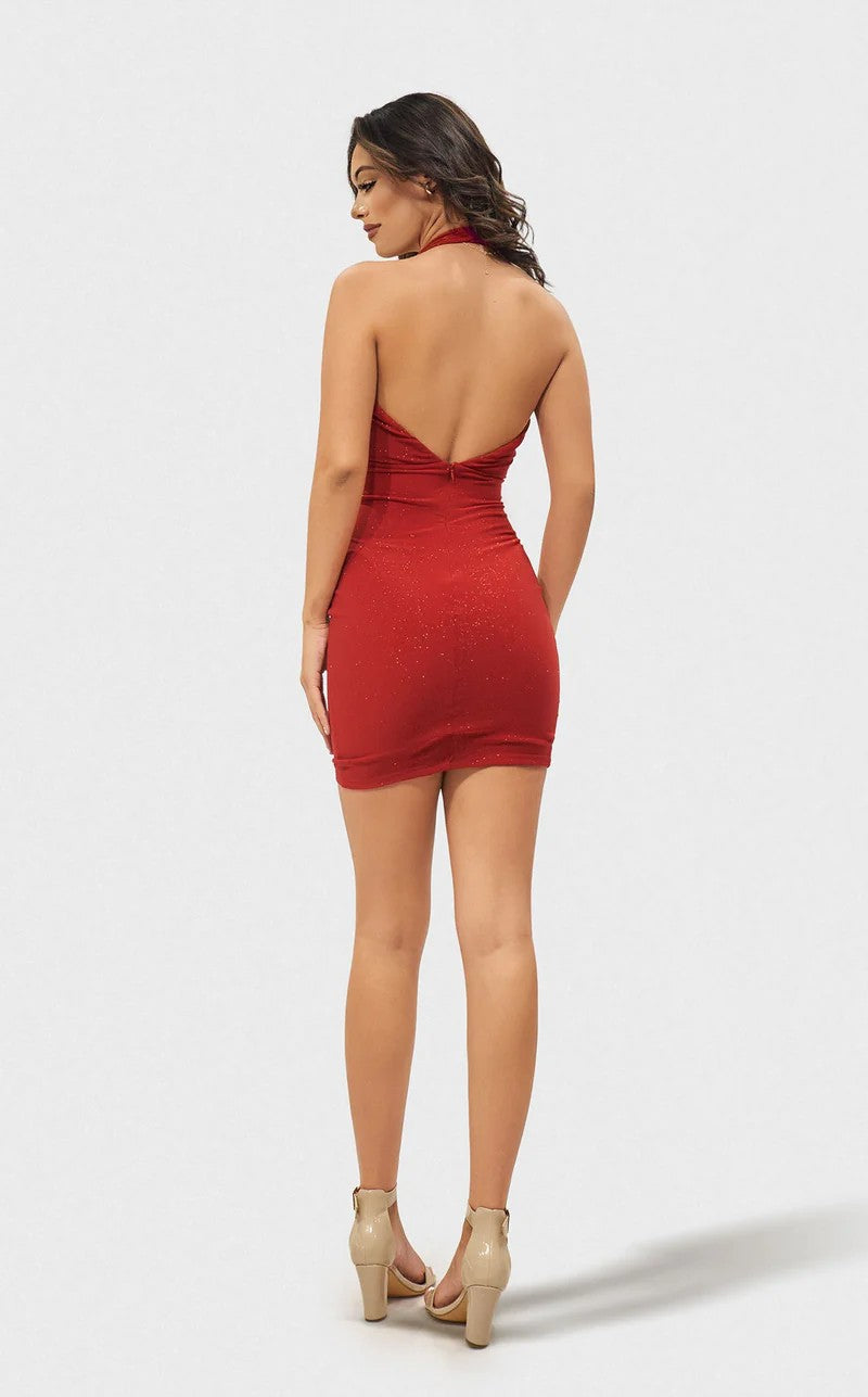 Jessica Angel 2704 Short Fitted Glitter Mini Cocktail Dress