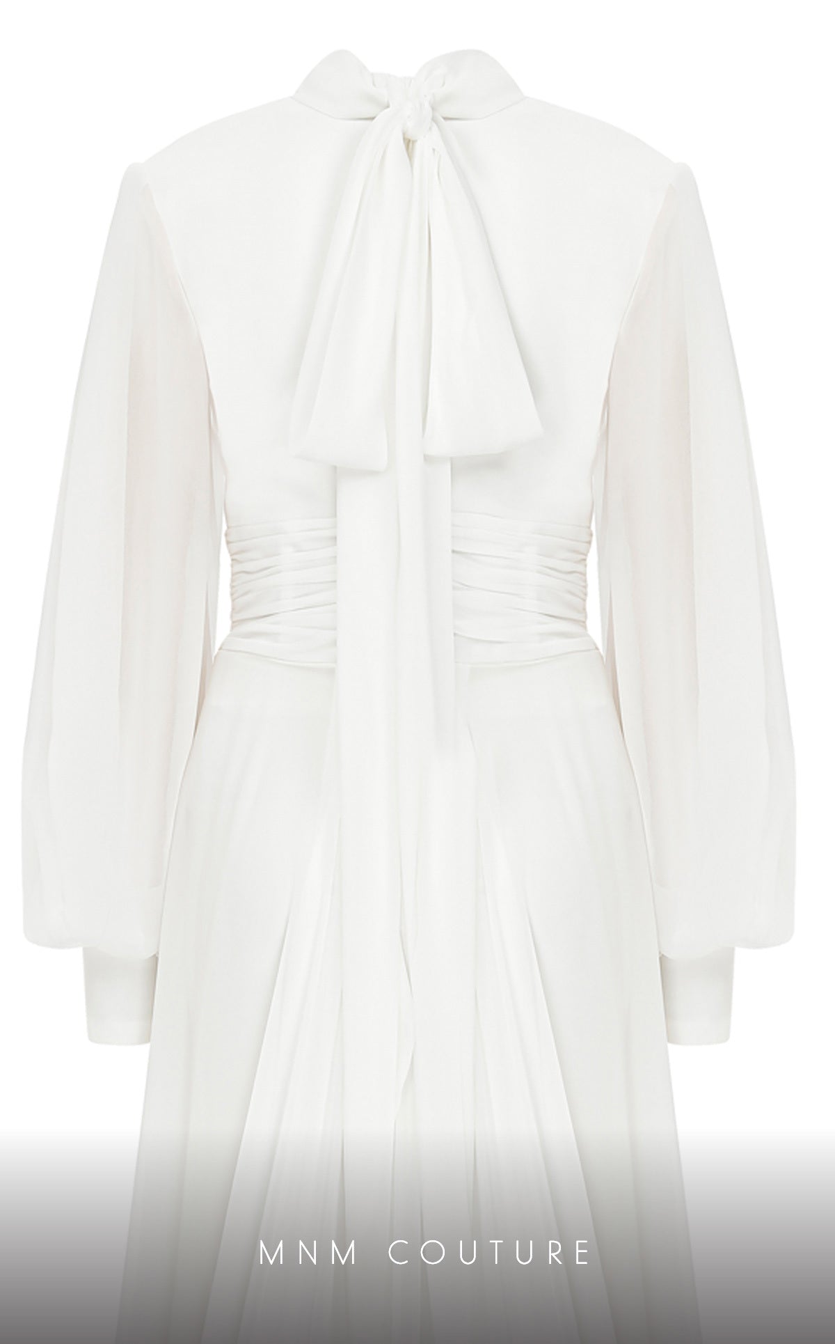 Crew/High-Neck Floor-Length Chiffon Evening A-Line MNM Couture 2706A