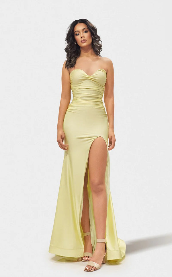 Jessica Angel 2707 Prom Fitted Long Formal Slit Dress
