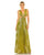 Prom Dresses Long Sleeveless Pleated Metallic Prom Dress Chartreuse