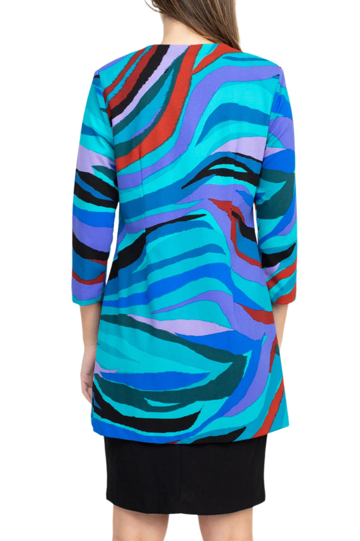 Danny & Nicole 27141M Short Cocktail Multi Print Fitted Jacket Dress