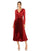 Cocktail Dresses Long Sleeve Pleated Cocktail Midi Dress Plum