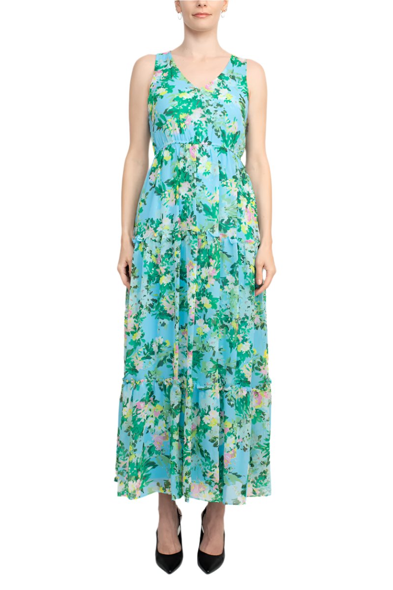 Maison Tara 27172MA Long Floral Mother of the Bride Jacket Dress