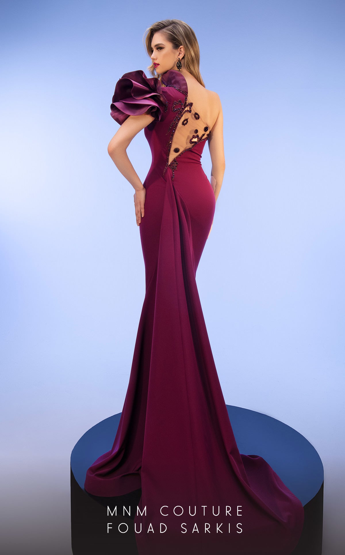 MNM Couture 2736A Beaded Mermaid Long Formal Evening Dress