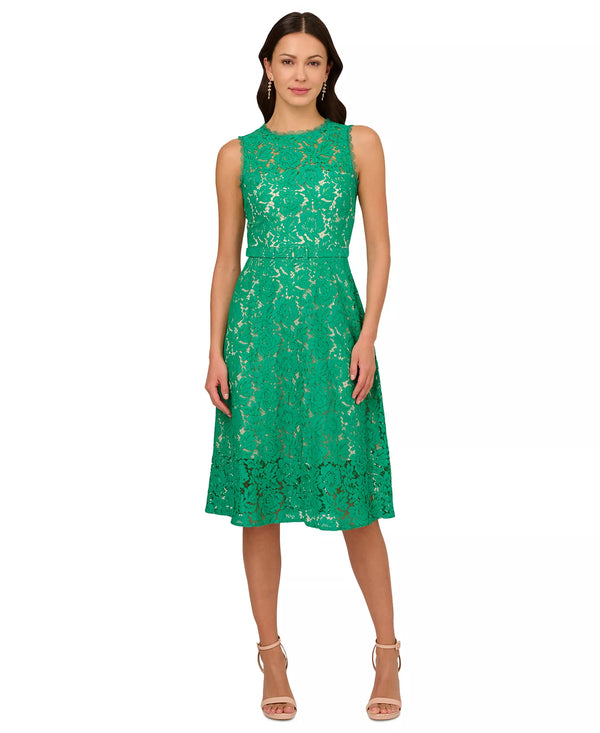 papell platinum adrianna papell green lace dress