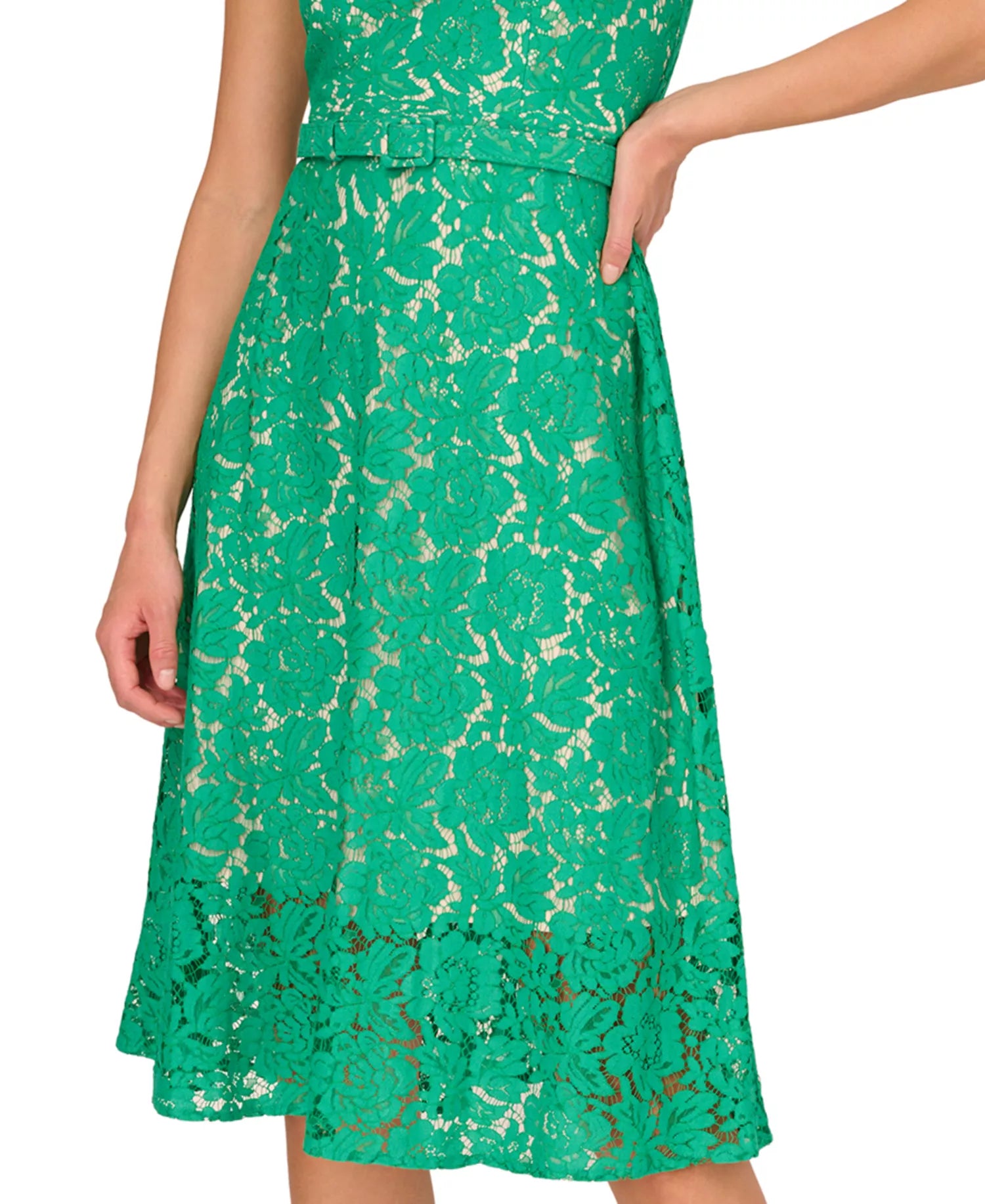 adrianna papell green lace dress Midi Women's Dress Botanic : 12 Trendy Styles Womens Adrianna Papell V Elegant Evening Dresses | Size:XL/17-17.5/32-33