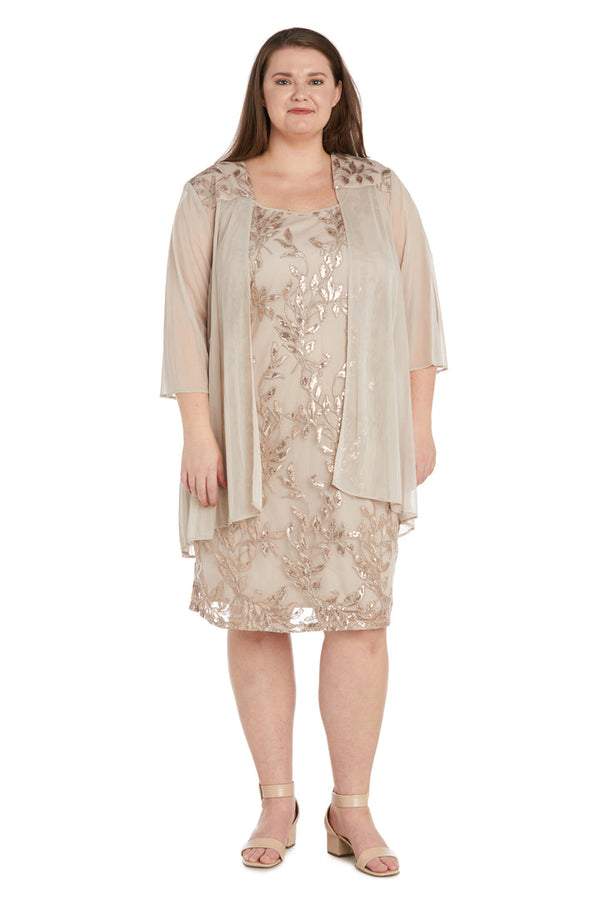 Plus Size Short Dress Two Piece Jacket R&M Richards 2739W