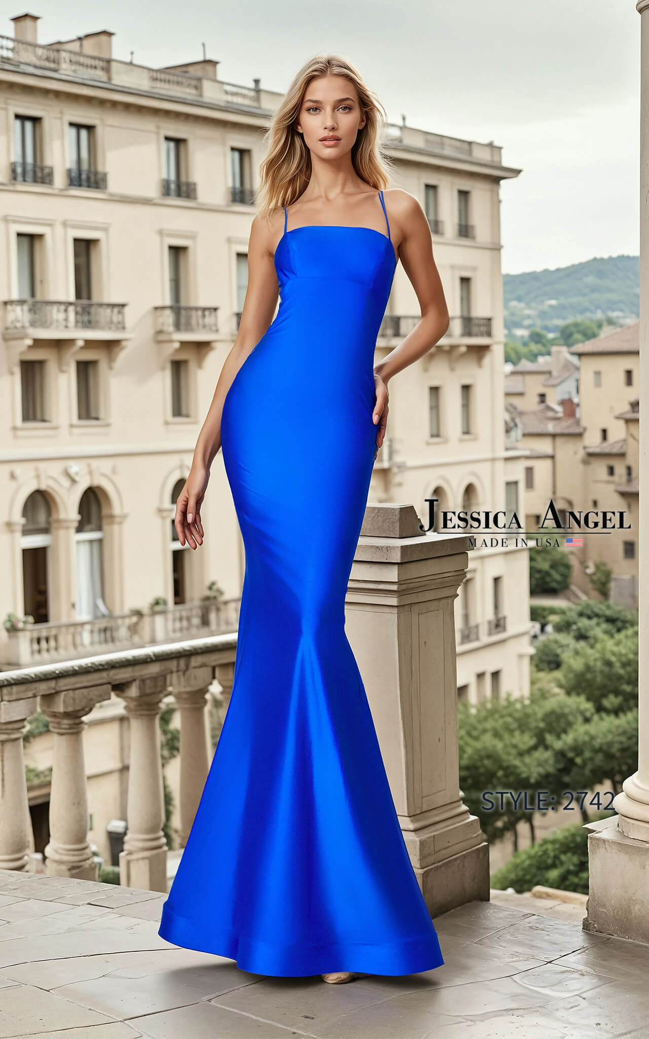Square Floor-Length Jersey Formal Mermaid/Trumpet Jessica Angel 2742