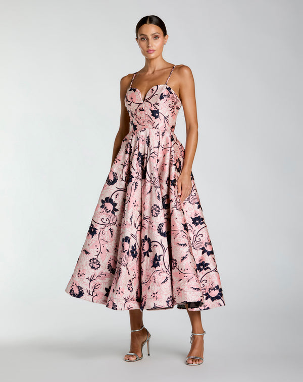 Sweetheart Tea-Length Mikado Prom A-Line Mac Duggal 27473