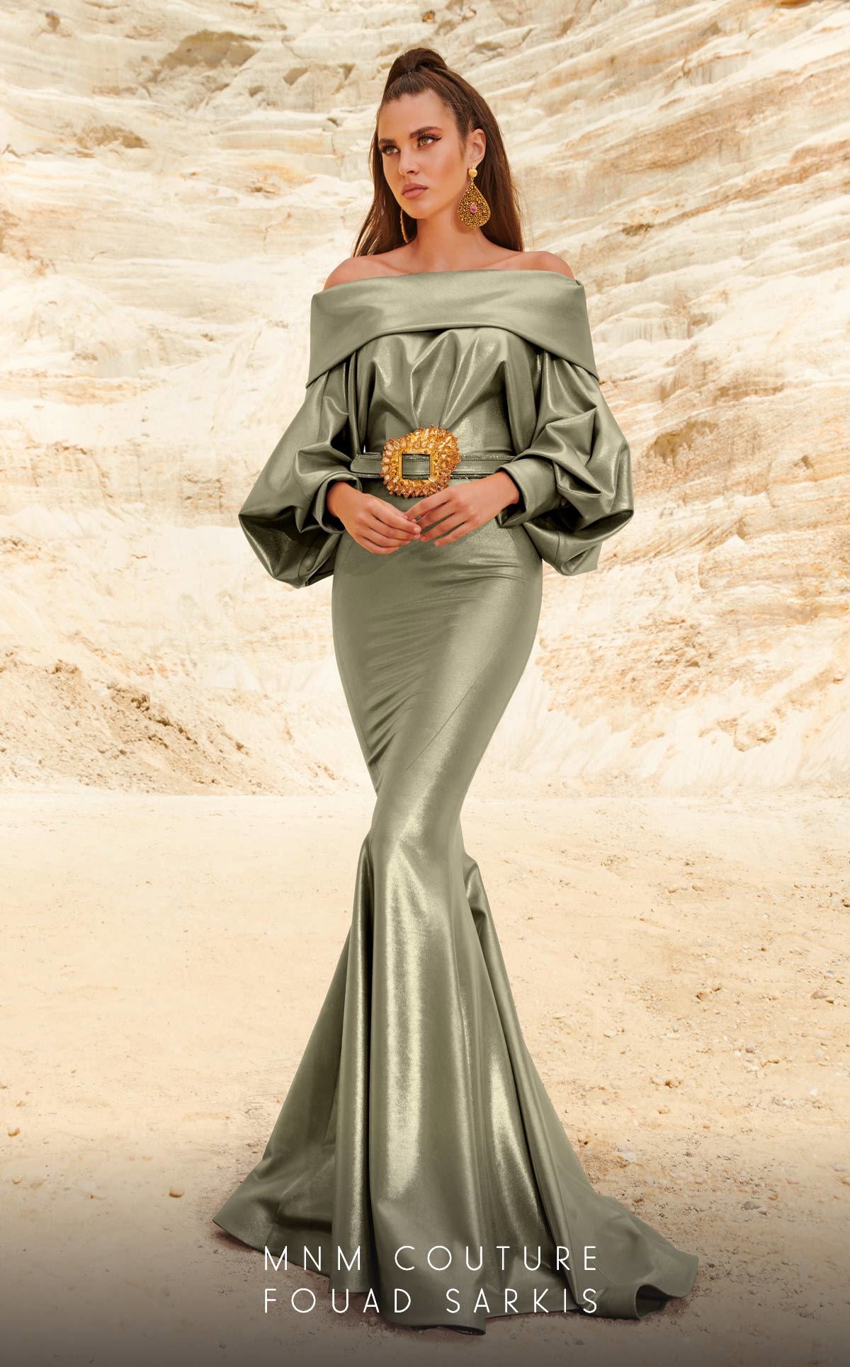 MNM Couture 2752 Fitted Long Mermaid Metallic Formal Evening Dress - Mint / 6 MNM Couture 2752 Fitted Long Mermaid Metallic Formal Evening Dress - Mint / 6