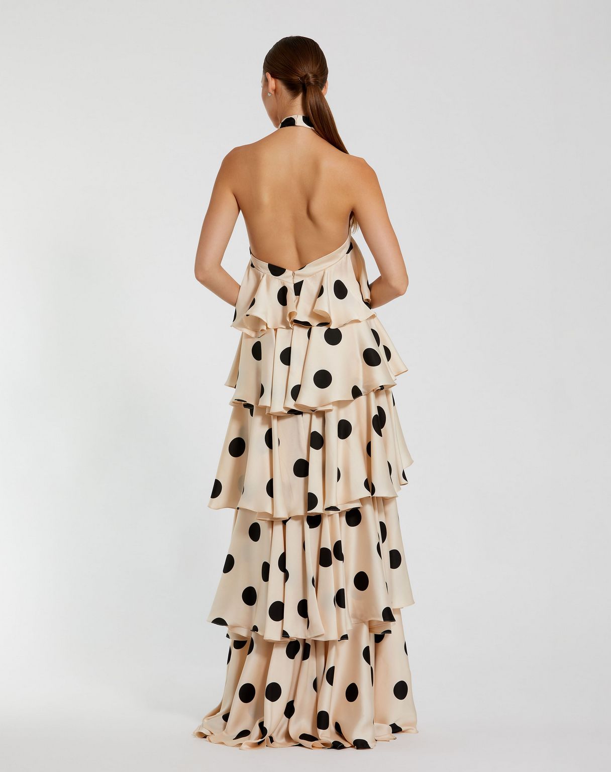 Prom Dresses Long Evening Gown Formal Layered Prom Dress Cream Black