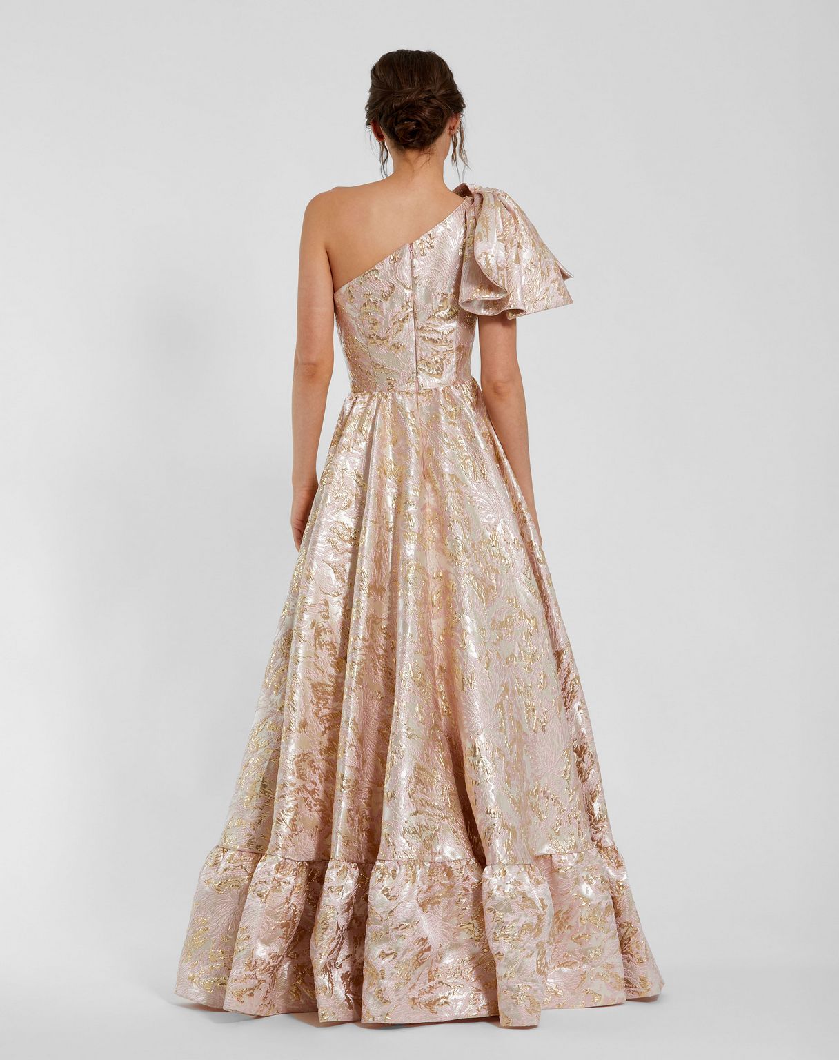 Mac Duggal 27546 High Low Floral Print Prom Formal Dress